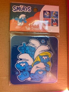 The Smurfs 4-Pack Tub Treads - Blue Smurf Stack